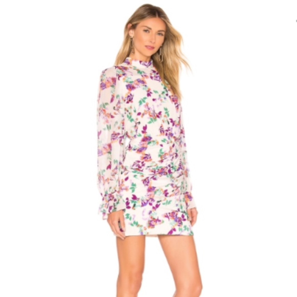 NEW SALONI Rina Floral SILK Mini Dress 6